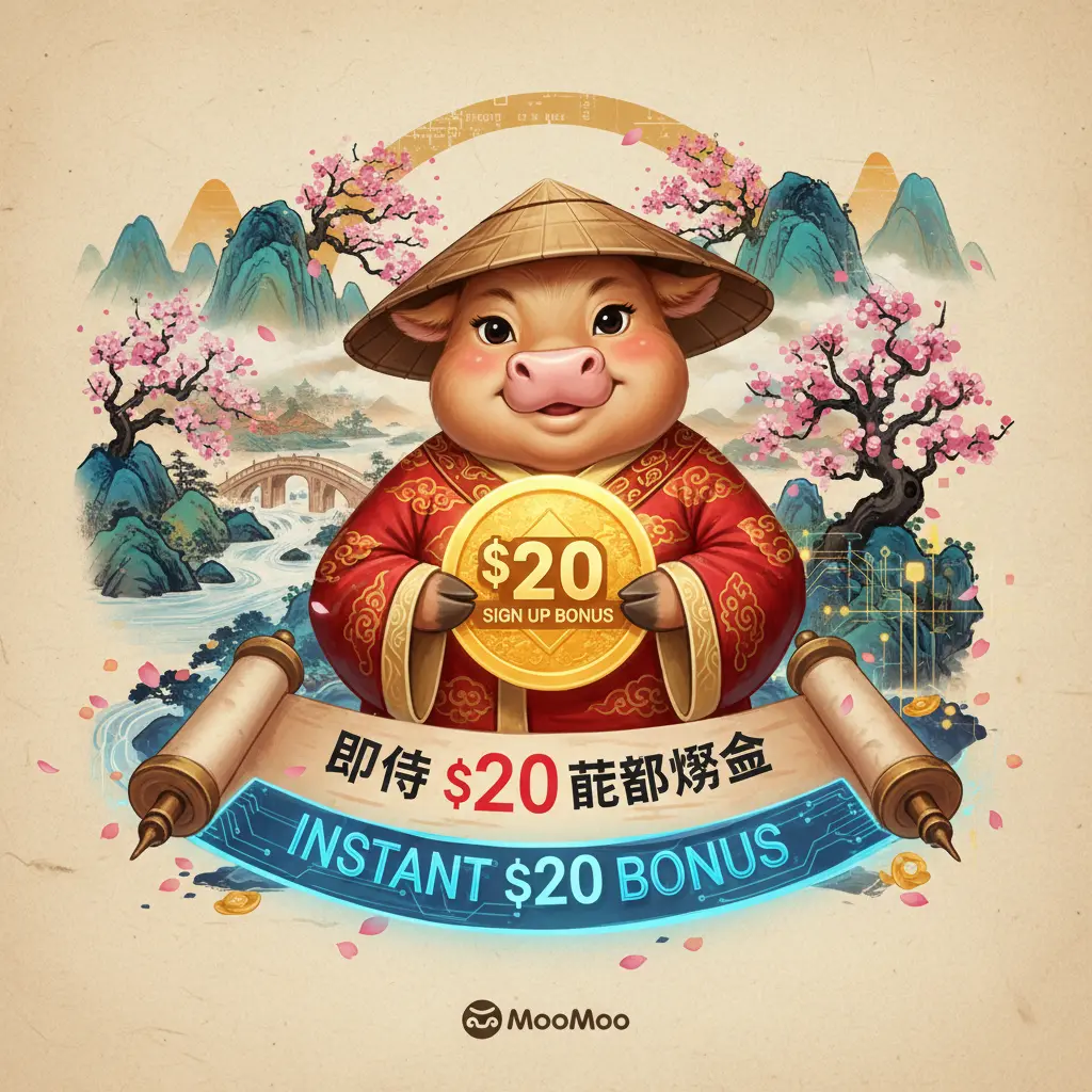 instant $20 sign up bonus - MooMoo